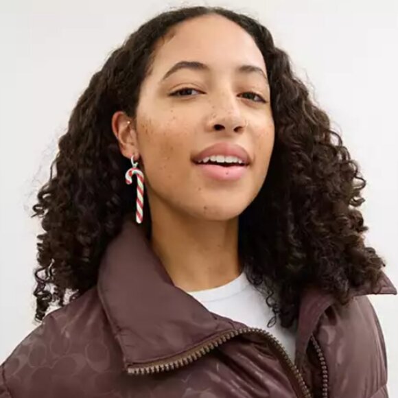 COACH Earring Candy Cane BRAND-NEW w/tags/dust Bag - Picture 2 of 9